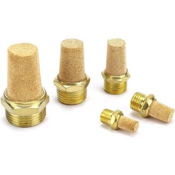 Silenciadores neumáticos de latón 10 piezas M5 1/8 1/4 3/8 1/2 3/4 conector de ruido