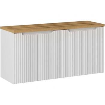 Riva Mobile per Bagno 120cm – Bianco & Marrone