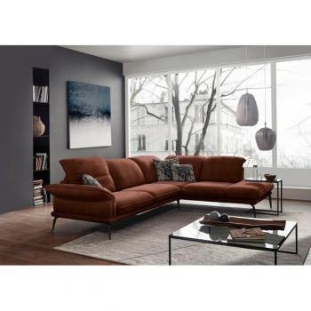W.SCHILLIG Sherry Ecksofa – L‑Form mit Sitzkomfort, schwarze Metallfüße, 302 cm Breite
