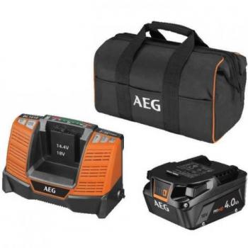 Pack batterie AEG 18V Pro Lithium 4,0 Ah avec Chargeur et Sac