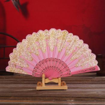Éventail décoratif en dentelle pour mariage