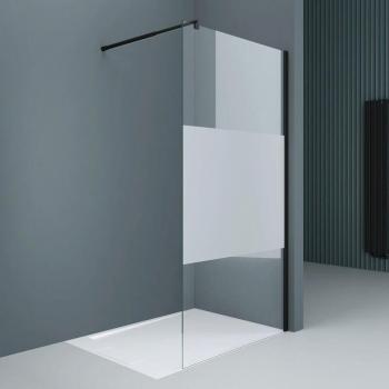 Paroi de douche design avec stabilisateur rond