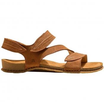 Sandalias Mujer 5810 “Wood” – Estilo naturalista en cuero marrón