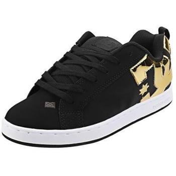 DC Shoes Women's Court Graffik Skate Shoe Black/Black, Size 10.0