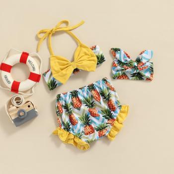 Set Bañador Estampado Piña con Diadema