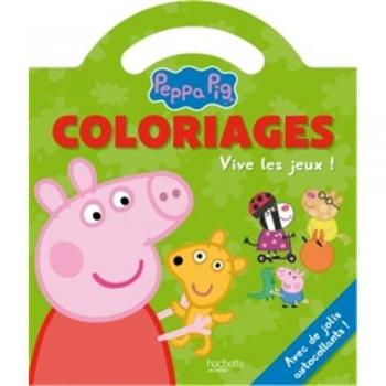 Coloriages Peppa Pig. Vive les jeux !  Avec de jolis autocollants !