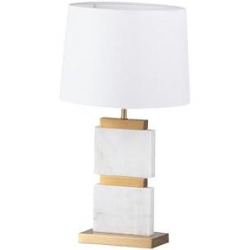 Lámpara de Mesa Dorada Efecto Mármol Claro Austin 36x36x64 cm