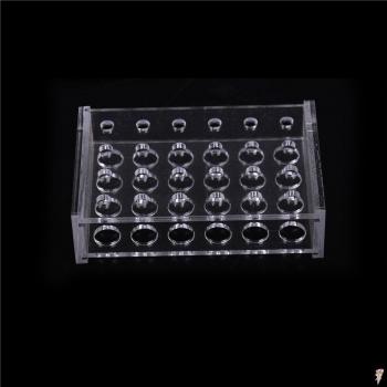 Riel de almacenamiento para tubos de ensayo transparentes de 1.5 ml
