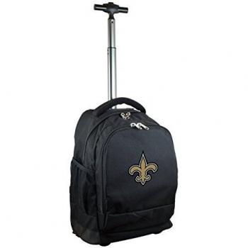 NFL New Orleans Saints Pro Wheeled Backpack, Black