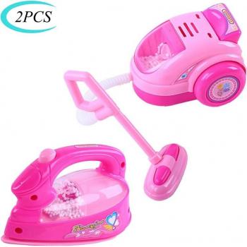 Child's Miniature Electric Iron and Vacuum Cleaner