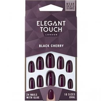 Elegant Touch Black Cherry Press-On False Nails