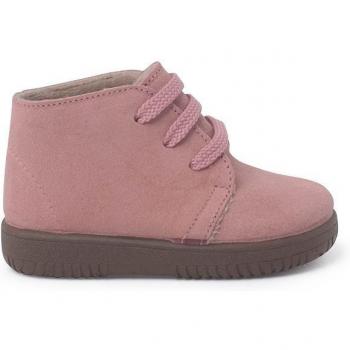 Botas de bebés de serraje con cordones y costuras de colores (Pisamonas)