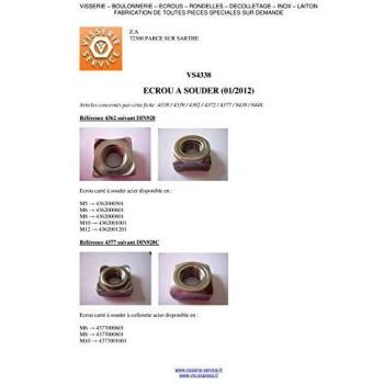 Écrou Inox A2 M3 Hexagonal à Souder