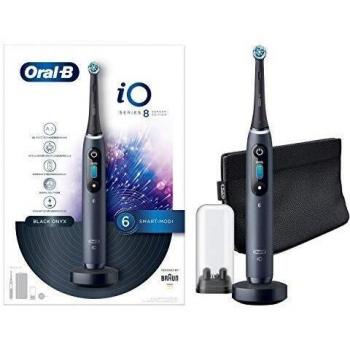 Oral-B iO 8 Elektrische Zahnbürste mit Magnet-Technologie, black onyx