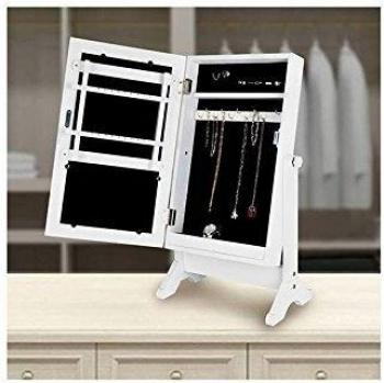 Joyero espejo de pie Multistore 2002 blanco