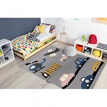RUGSX Petite Cars Grey Rug 180x270 cm