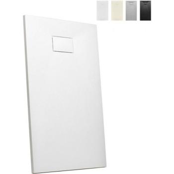 Plato de ducha plano ARATI 140x90 cm, material resina y color blanco
