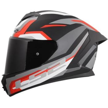 Casco Integrale Ls2 FF820 Rapid III Hyper Nero Rosso Opaco S