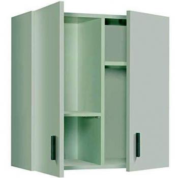 Habitdesign Mobiletto pensile Multiuso con misure 59 cm x 60 cm x 26.5 cm e rifinito in colore bianco