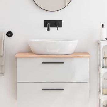 Plateau de lavabo en bois naturel 80x40x2 cm