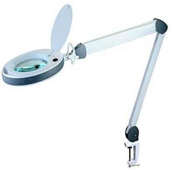 LED Magnifying Workstation Lamp LUMENO 8513GR – 150mm Real Glass Lens, 3D, Dimmable