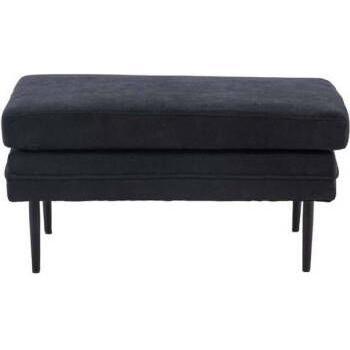 Venture Home Pouf coffre rond velours beige Ø51cm