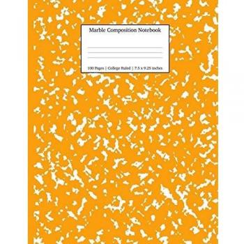 Marble Composition Notebook College Ruled: Orange Marble Notebooks, School Supplies, Notebooks for School