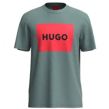 HUGO Herren T-Shirt Dulive222 Grün Regular Fit