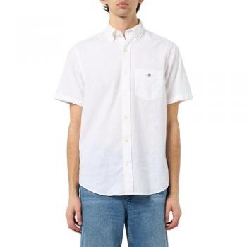 Gant Camicia a Maniche Corti Bianco L