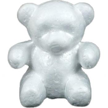 Craft Rose Bear Styrofoam Ball – White, 6