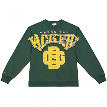 Mitchell & Ness Runden-Halspullover Green Bay Packers – Herrenmode, Grün