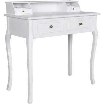 Table de maquillage 87x42x89 cm luxueux moderne MDF blanc