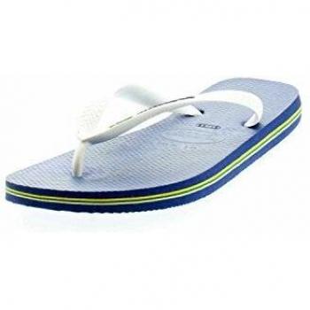 Havaianas Unisex Brasil Logo Flip-Flop, Marine Blue, UK 1/2
