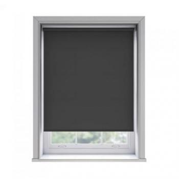 170 cm Drop Black Thermal Roller Shade, No‑Drill Installation
