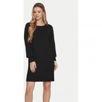 Vila Strickkleid Cilja 14099478 Schwarz Komfortabler Schnitt