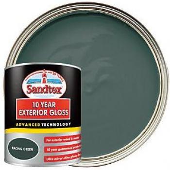Sandtex 10 Year Exterior Gloss Paint, Racing Green 750ml