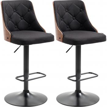 Tabourets de bar avec repose-pieds HOMCOM