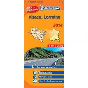 ALSACE ET LORRAINE 17516 CARTE MICHELIN KAART 2014 (KAARTEN/CARTES MICHELIN)