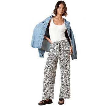 Women's Mono-Belted Wide Leg Jersey Slacks