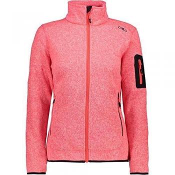 Damen-Fleecejacke CMP in Rot-Fluo/Weiß, 44