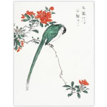 Artery8 Pomegranate Tree & Long Tailed Tit – 24 W by 32 H Print