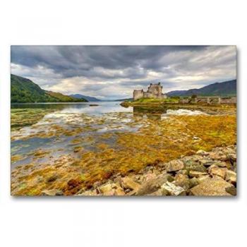 Scots Castle Poster 90 × 60 cm – CALVENDO Premium Textil-Leinwand