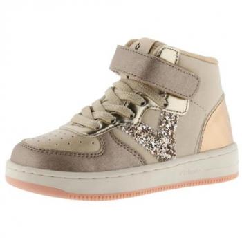 Baskets Métallisé et Cordon Élastique Fille Victoria Tiempo Beige 33