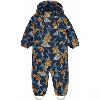 COLOR KIDS Mini Kinder Skioverall W. 2 Zip-AOP orange | 92