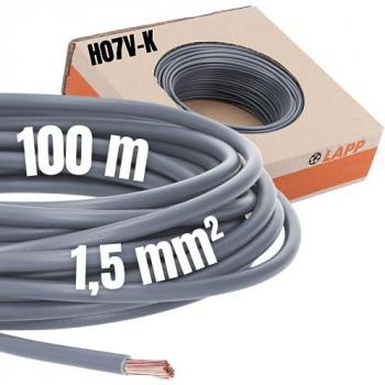 Cable Lapp H07V-K 100 m Gris – Instalación 1,5 mm²