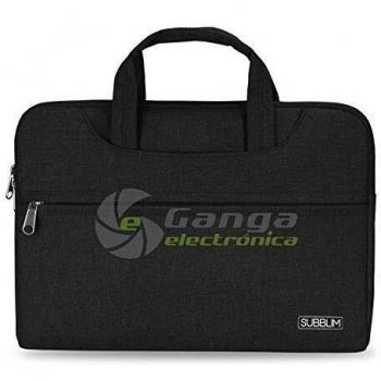 Capa Laptop Negra Até 39,6 cm com Forro de Veludo