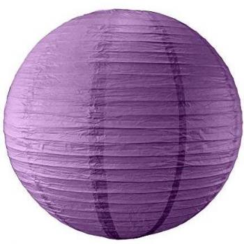 Boule en papier 50cm couleur aubergine