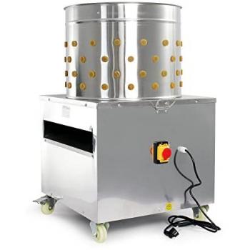 Plumeuse à volailles électrique 1500W Ø50cm avec tambour en acier inoxydable et 130 doigts