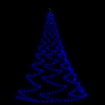 Arbre mural LED 720 avec crochet en métal Bleu 5 m