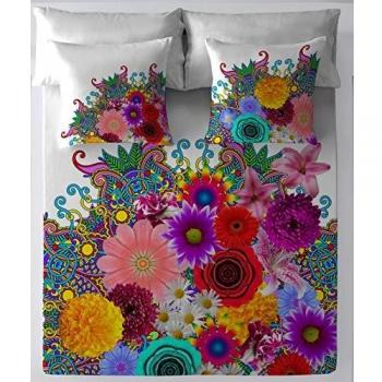 Juego de Sábanas Estampadas Icehome Snora, Algodón Extra Suave, Cama 90/135/150/180